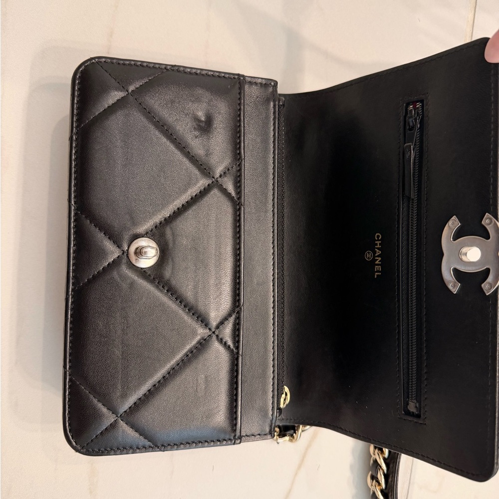CHANEL
Lambskin Quilted Chanel 19 Wallet On Chain WOC Black - Picture 11 of 16